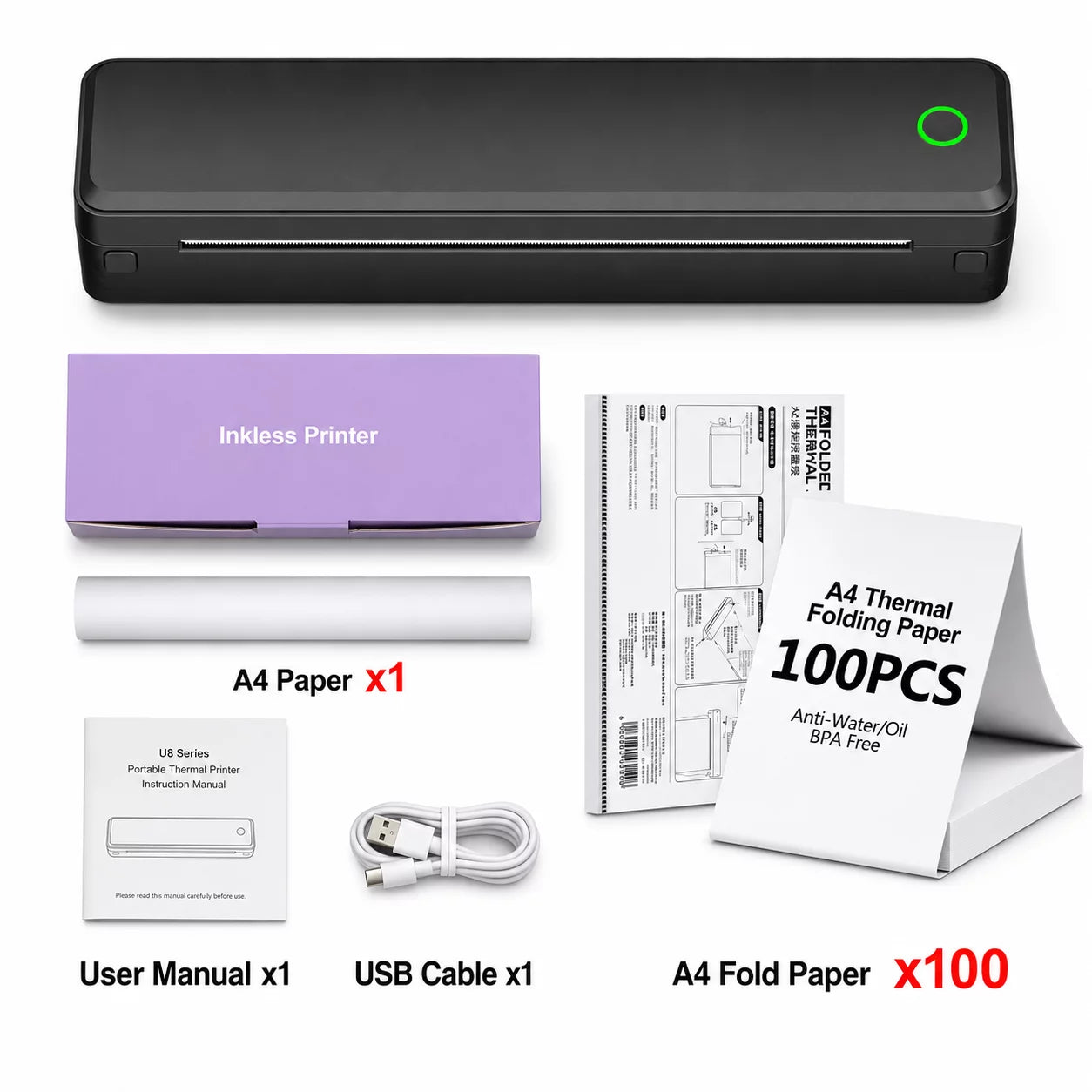 Portable A4 Thermal Printer