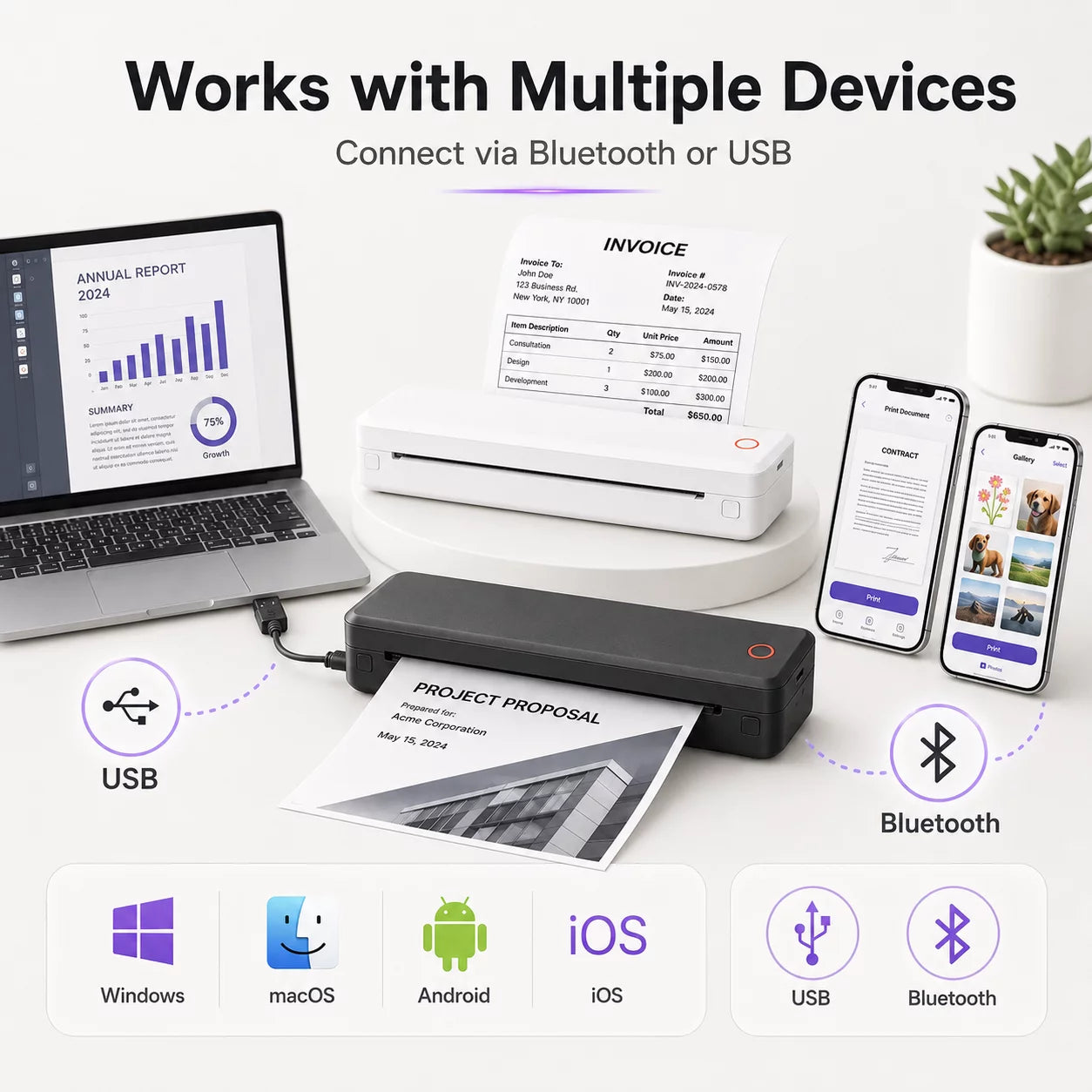 Portable A4 Thermal Printer