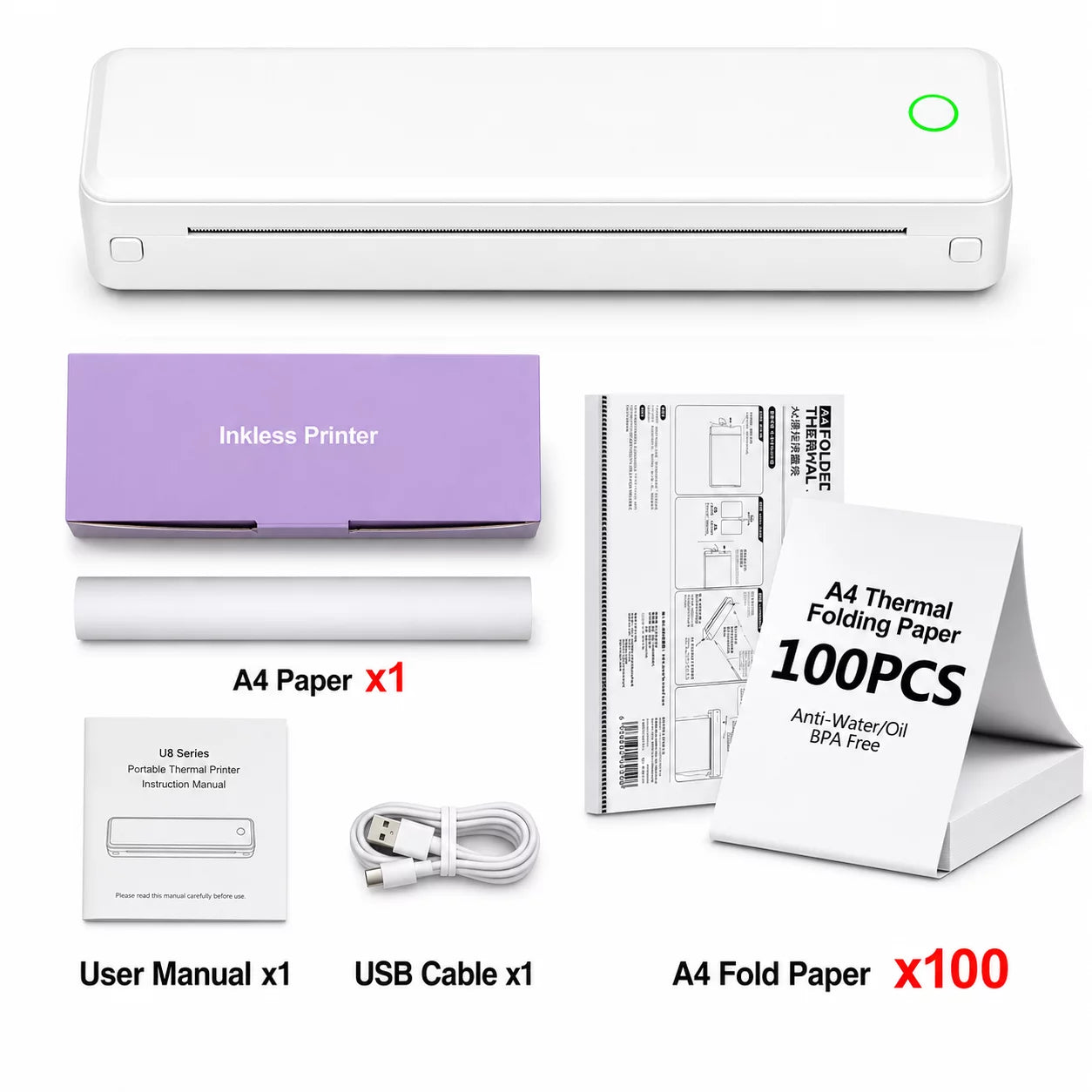 Portable A4 Thermal Printer