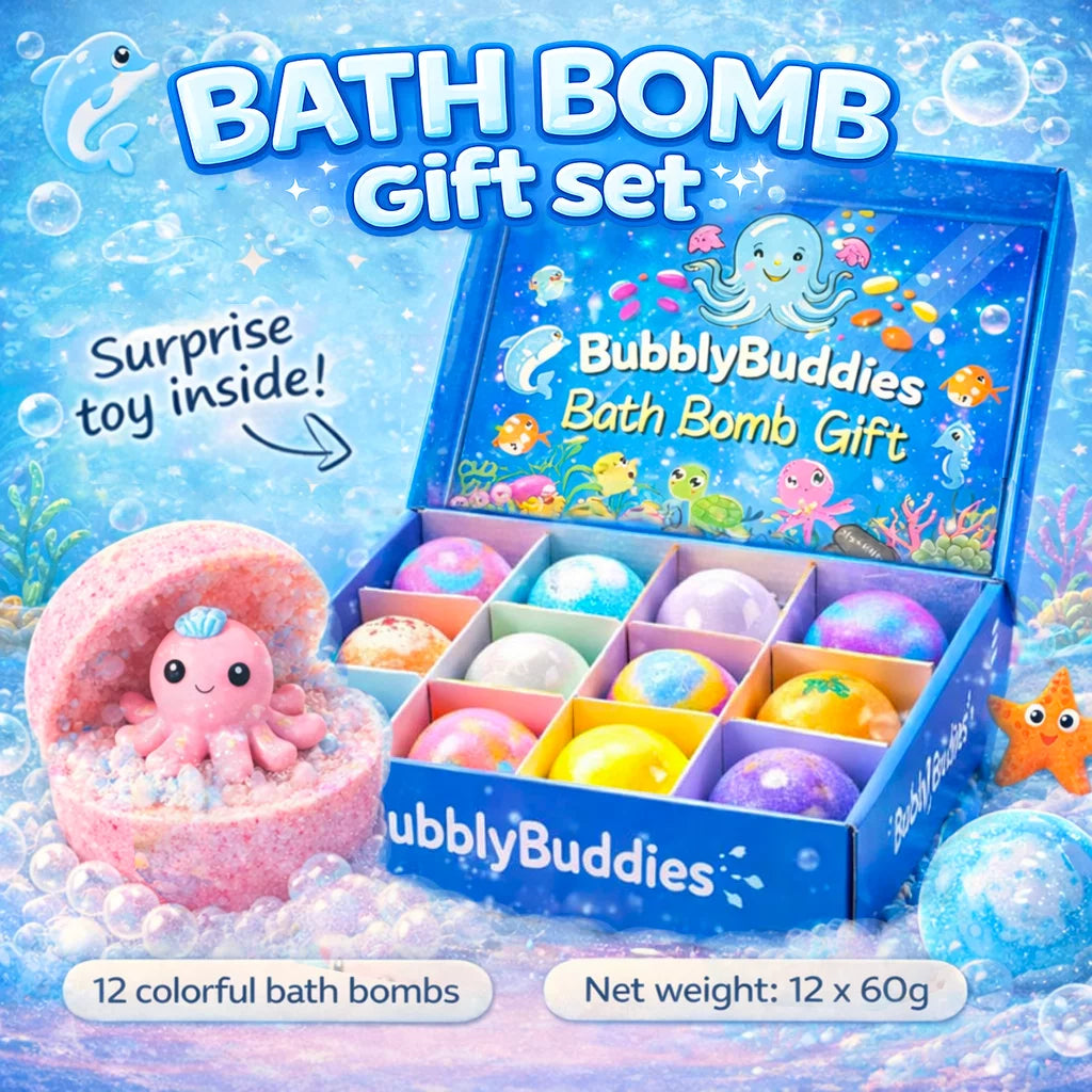 12-Piece Ocean Surprise Toy Bath Bomb Set