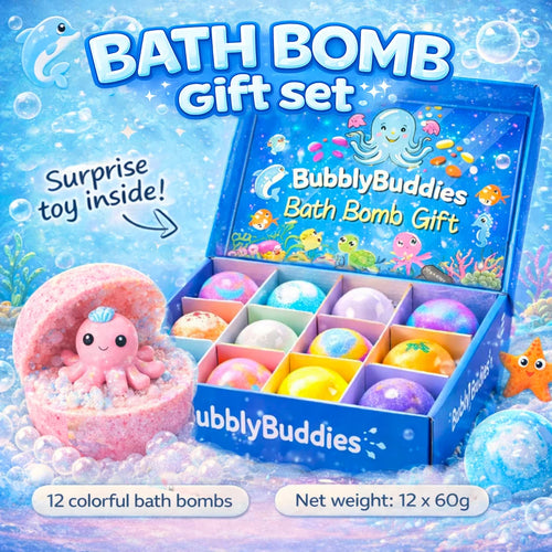 12-Piece Ocean Surprise Toy Bath Bomb Set